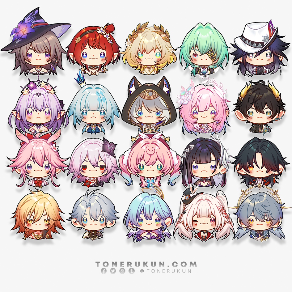 HSR: Chibi Smols ♦ Acrylic Charm / Vinyl Sticker