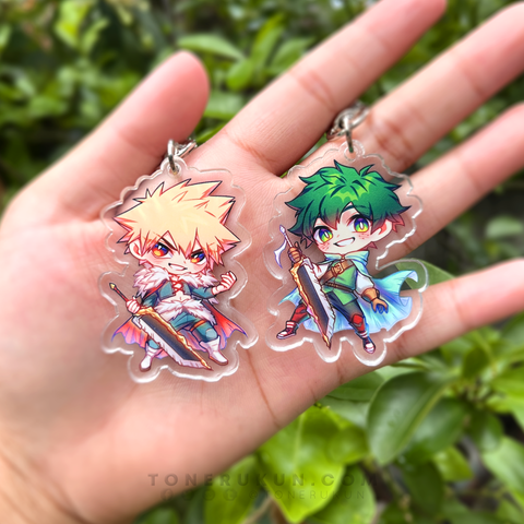 My Little Hero: Bakugou/Deku ♦ Acrylic Charm / Vinyl Sticker