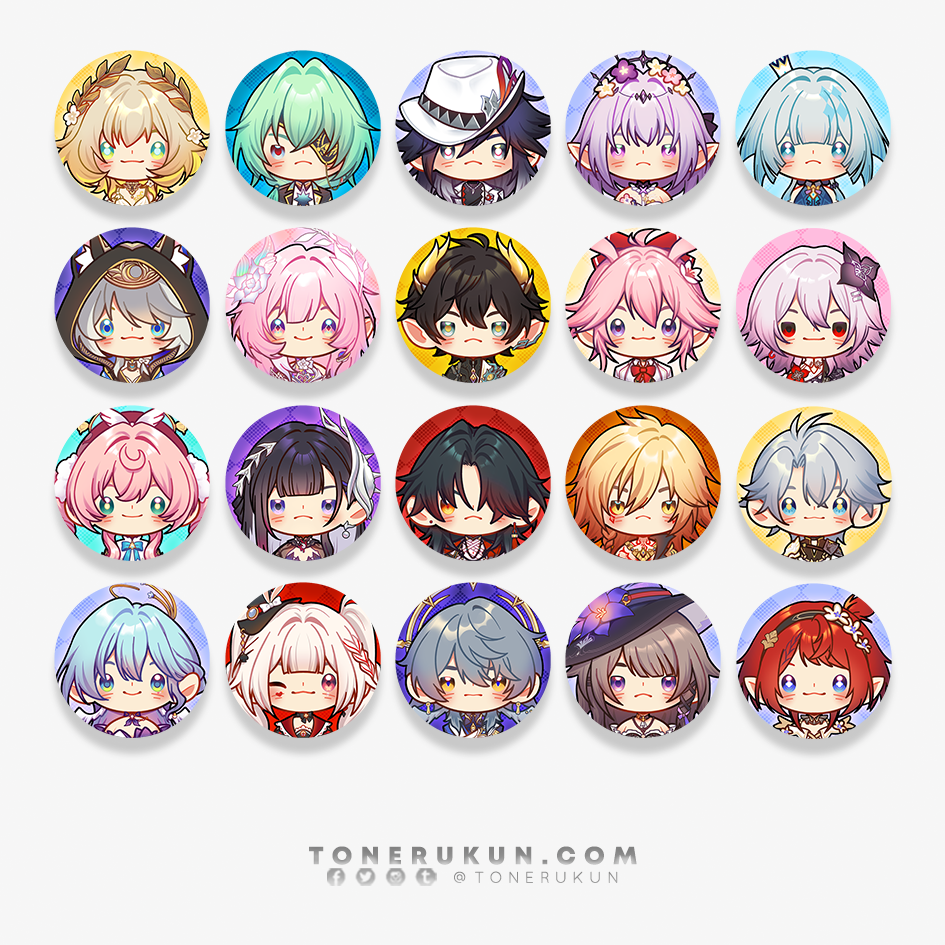 HSR: Chibi Smols ♦ Button Pins
