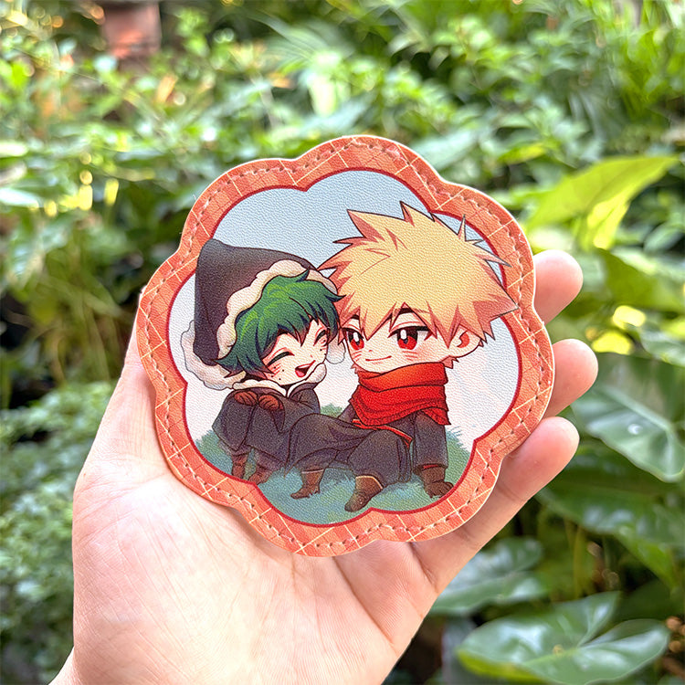 MHA: BKDK Chibi Winter AU ♦ PU Leather Coaster ♦ PO