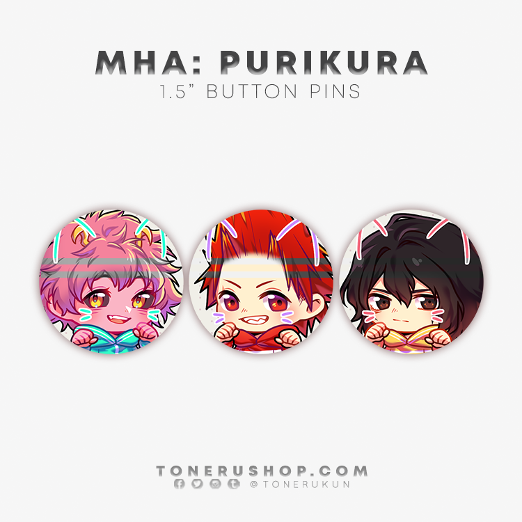MHA: Purikura ♦ Button Pins